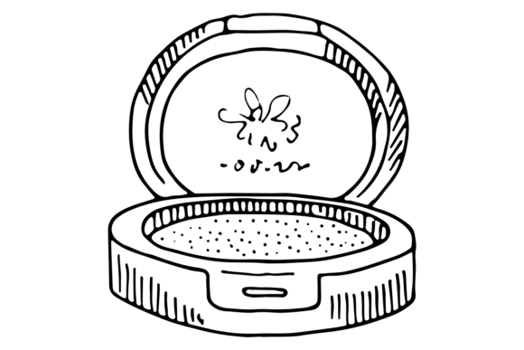 Download Face Powder Doodle. Cosmetic Makeup Prod - Powder Collection